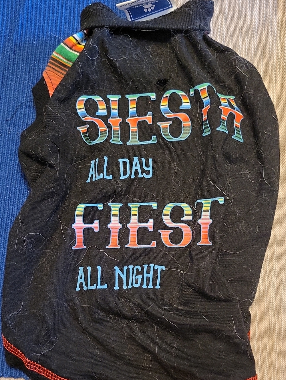 Dog Black 'Siesta All Day Fiesta All Night' Shirt